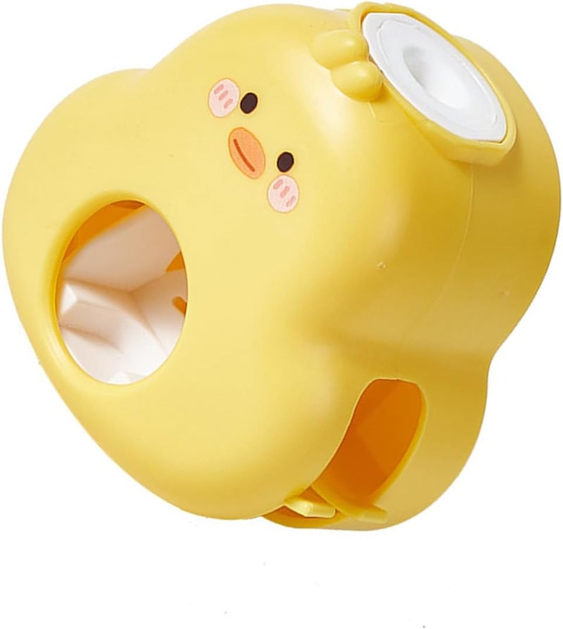 SPONGL Automatic Toothpaste Dispenser Wall Mounted Duck Shape Bathroom Organizers Toothbrush Holder Rack for Kids Adults - Image 3